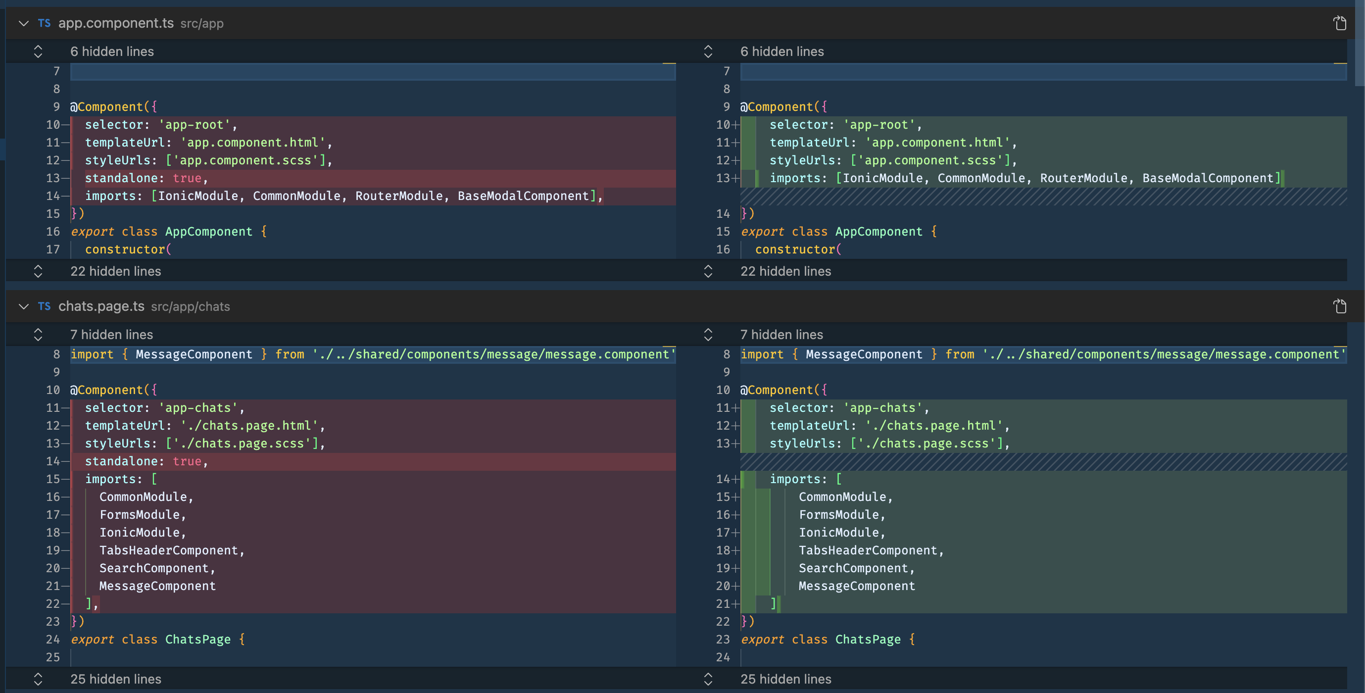 standalone: true removal diff